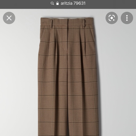 Wilfred Pants - Aritzia Wilfred Santos plaid houndstooth pants